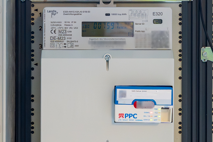 moderne Messeinrichtung - intelligentes Messsystem SWS Netze.